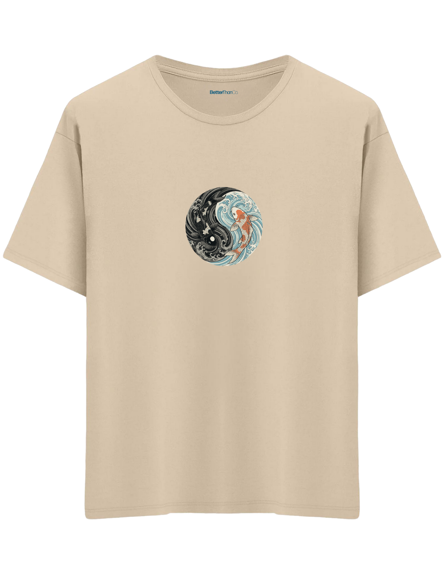 Balance Baskılı Bisiklet Yaka Oversize T-shirt