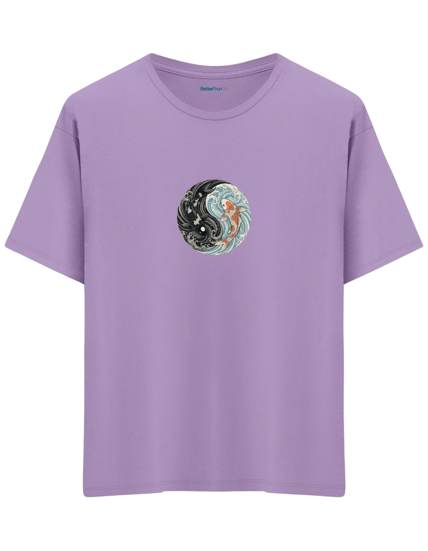 Balance Baskılı Bisiklet Yaka Oversize T-shirt