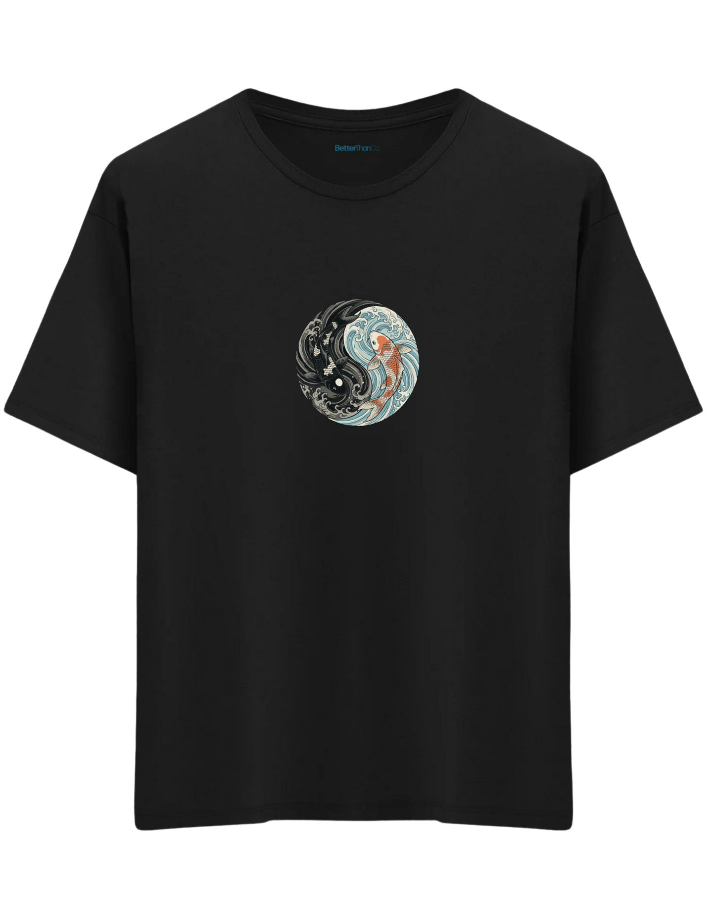 Balance Baskılı Bisiklet Yaka Oversize T-shirt