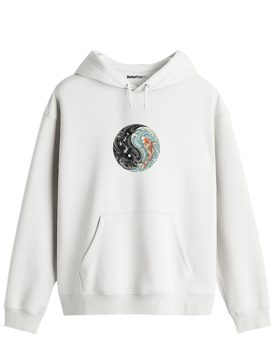 Balance Baskılı Unisex Kapüşonlu Yaka Hoodie