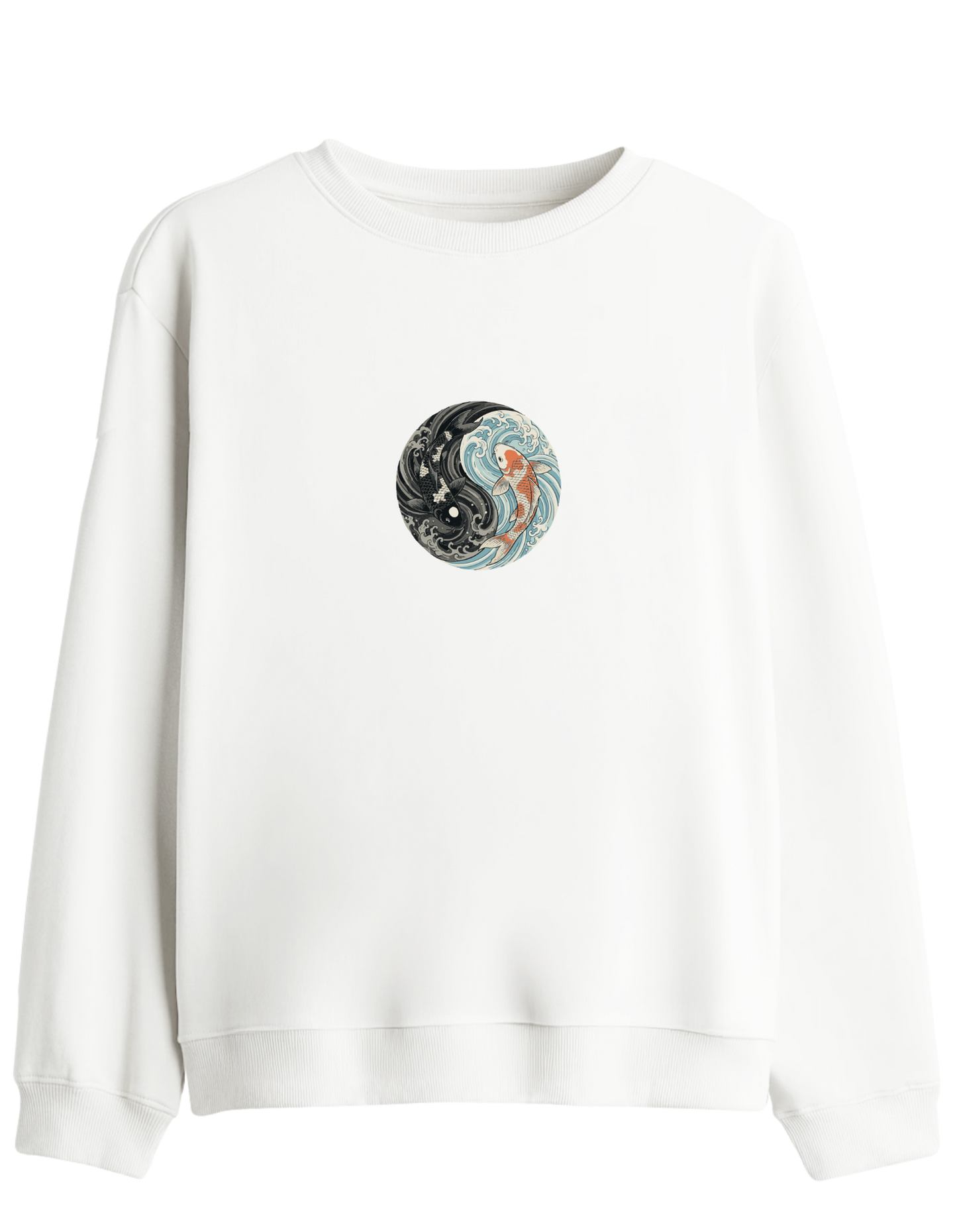 Balance Baskılı Bisiklet Yaka Sweatshirt