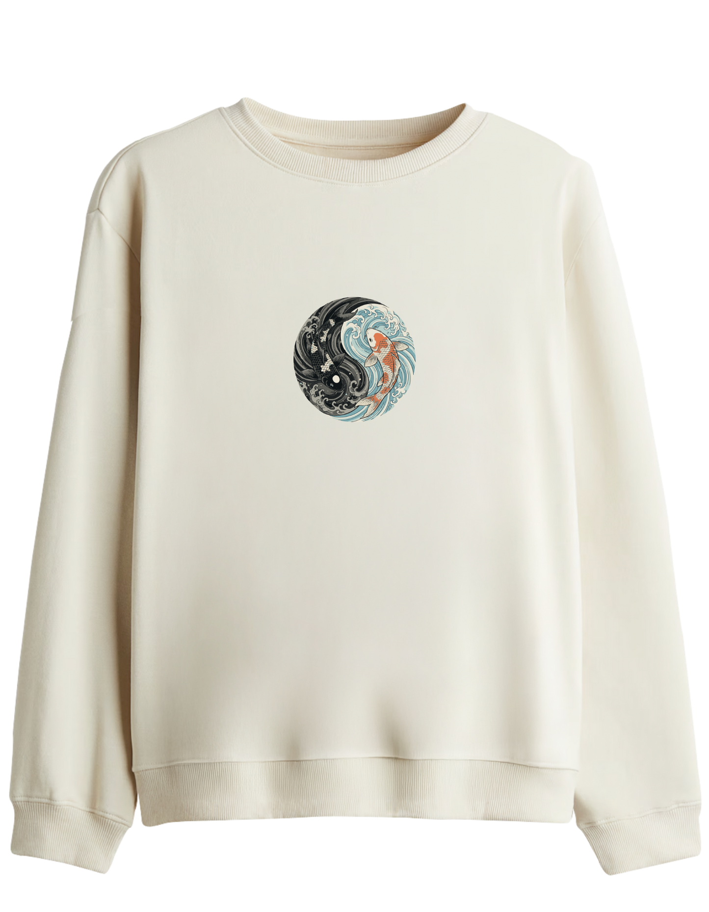 Balance Baskılı Bisiklet Yaka Sweatshirt