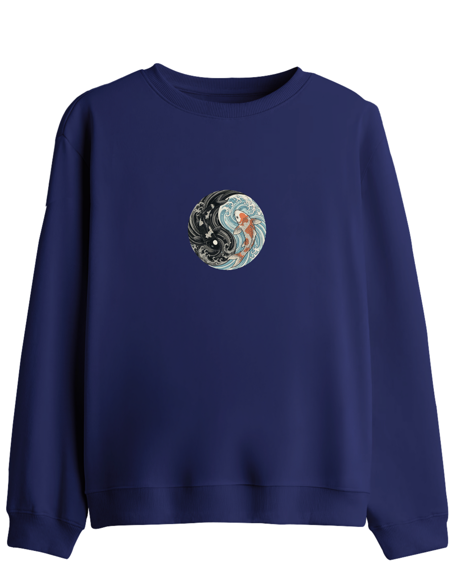 Balance Baskılı Bisiklet Yaka Sweatshirt