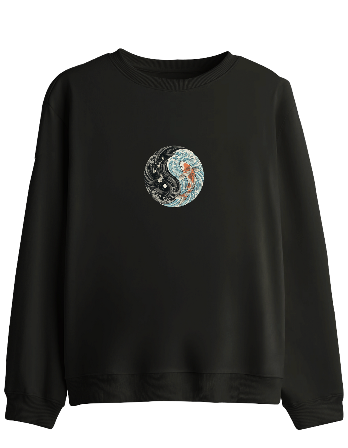 Balance Baskılı Bisiklet Yaka Sweatshirt