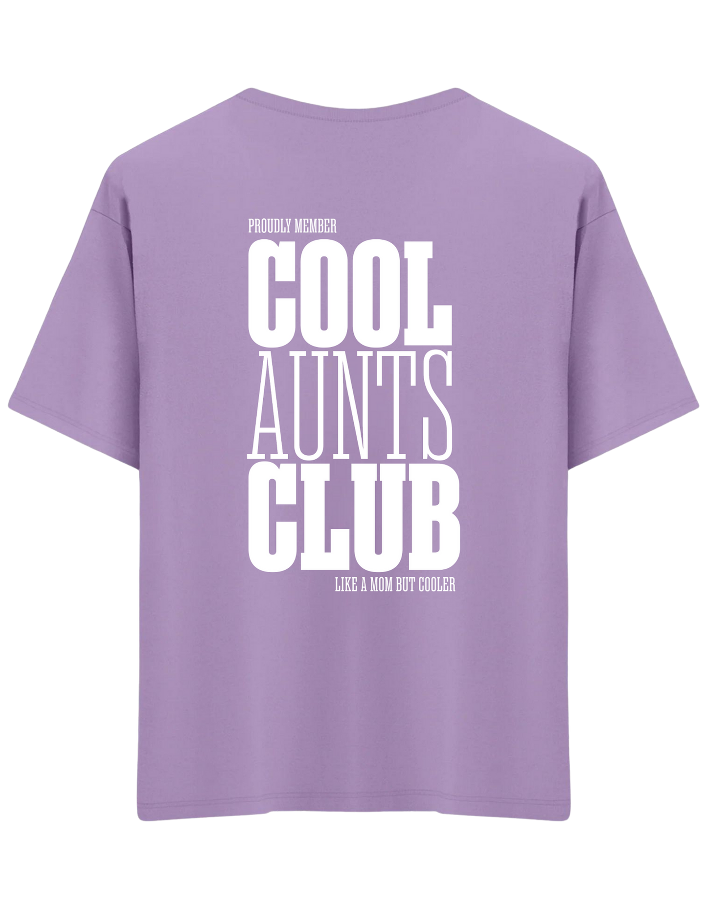 Cool Aunts Club Baskılı Bisiklet Yaka Oversize T-shirt
