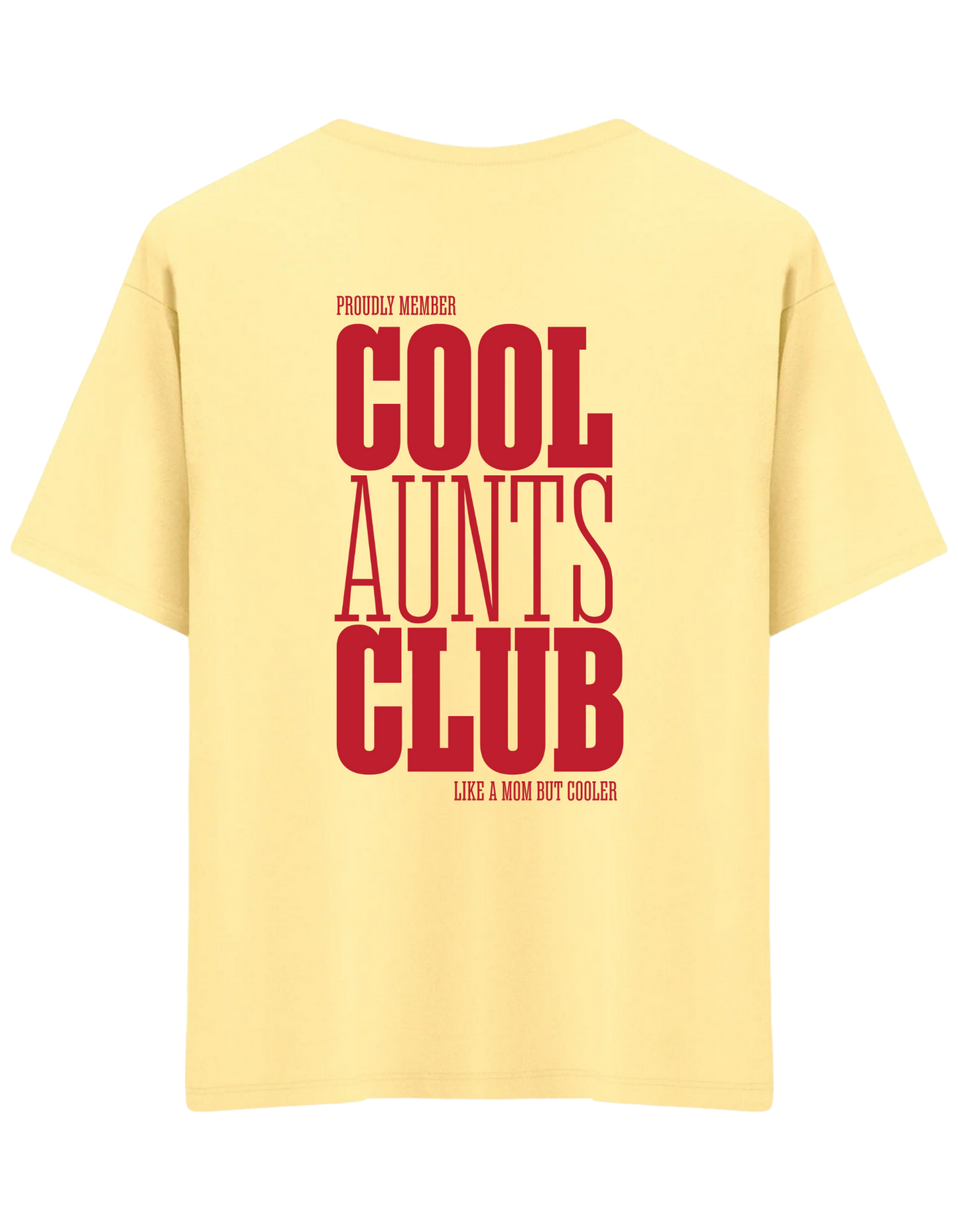 Cool Aunts Club Baskılı Bisiklet Yaka Oversize T-shirt