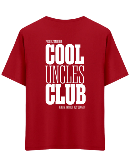 Cool Uncles Club Baskılı Bisiklet Yaka Oversize T-shirt