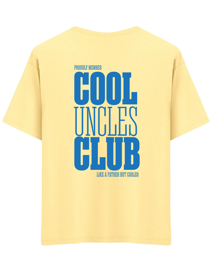 Cool Uncles Club Baskılı Bisiklet Yaka Oversize T-shirt