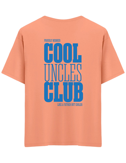 Cool Uncles Club Baskılı Bisiklet Yaka Oversize T-shirt
