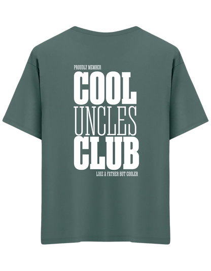 Cool Uncles Club Baskılı Bisiklet Yaka Oversize T-shirt