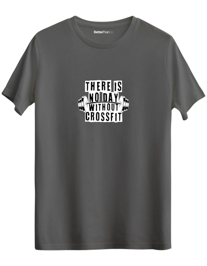 Crossfit Baskılı Bisiklet Yaka Regular T-shirt