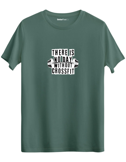 Crossfit Baskılı Bisiklet Yaka Regular T-shirt