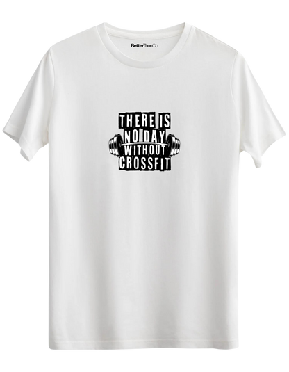 Crossfit Baskılı Bisiklet Yaka Regular T-shirt