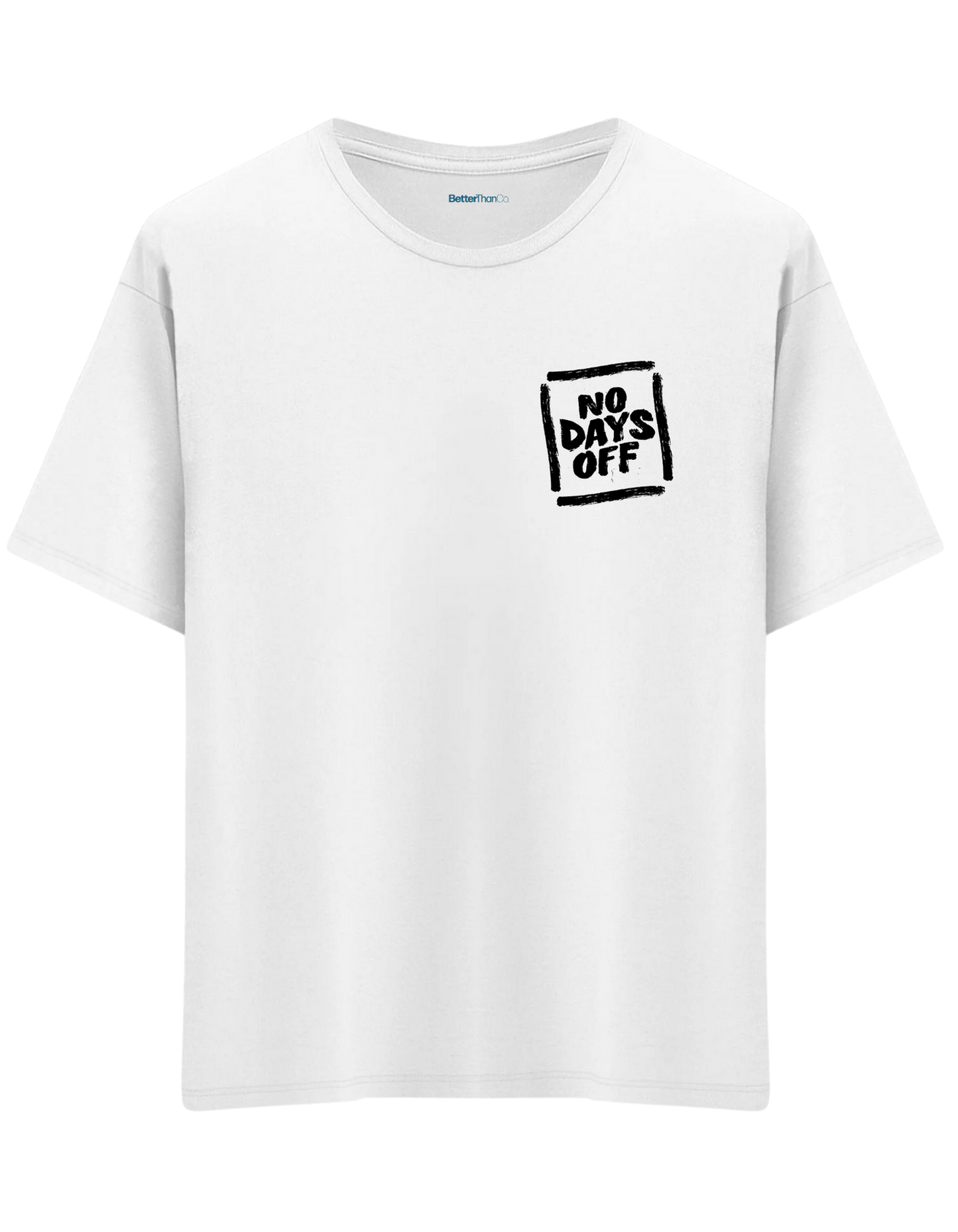 Day Off Baskılı Bisiklet Yaka Oversize T-shirt