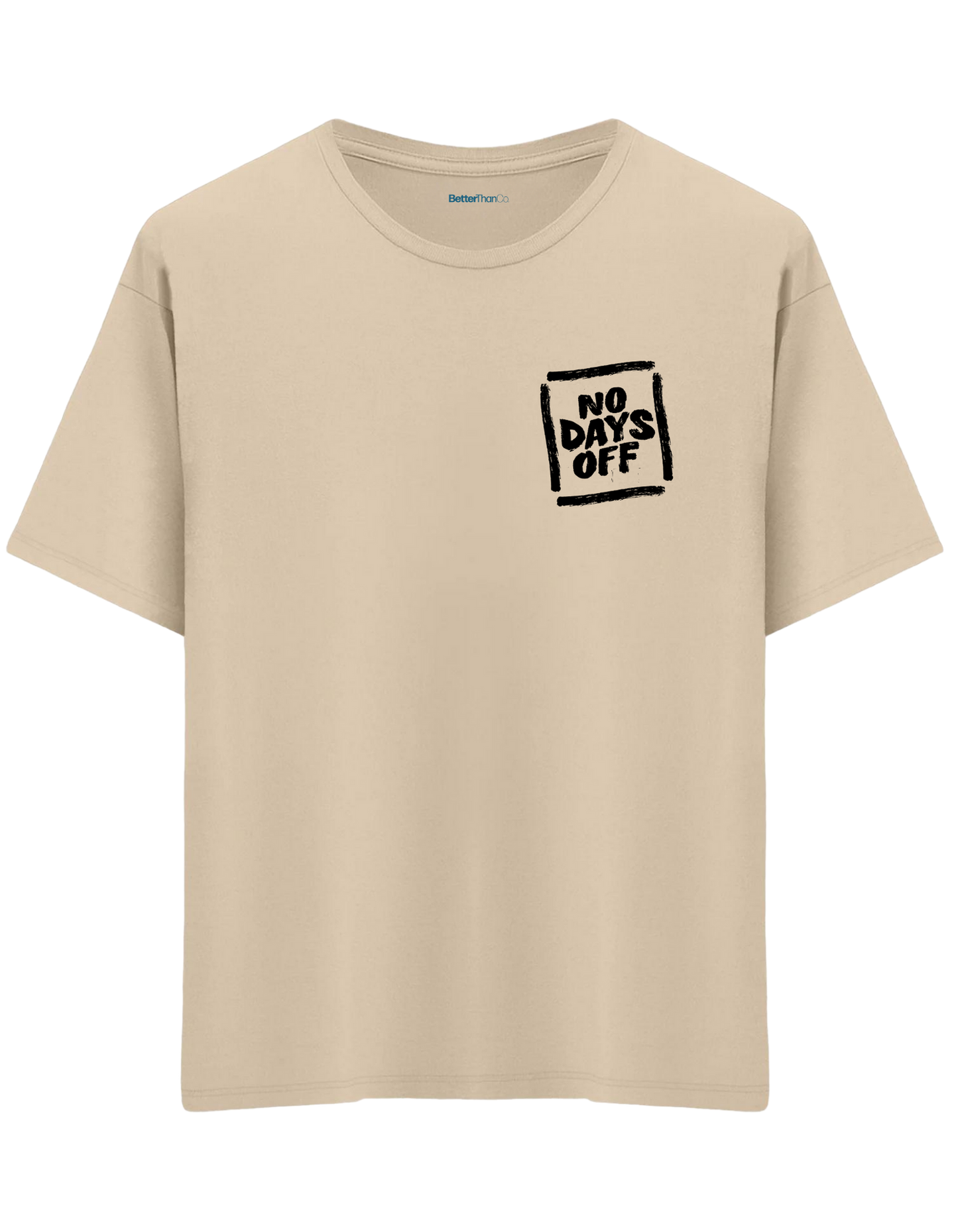 Day Off Baskılı Bisiklet Yaka Oversize T-shirt