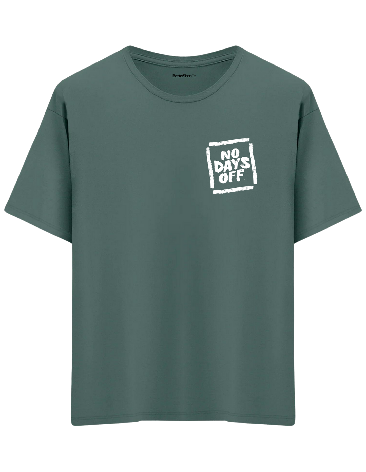 Day Off Baskılı Bisiklet Yaka Oversize T-shirt