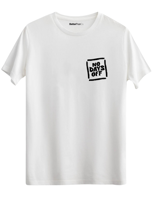 Day Off Baskılı Bisiklet Yaka Regular T-shirt