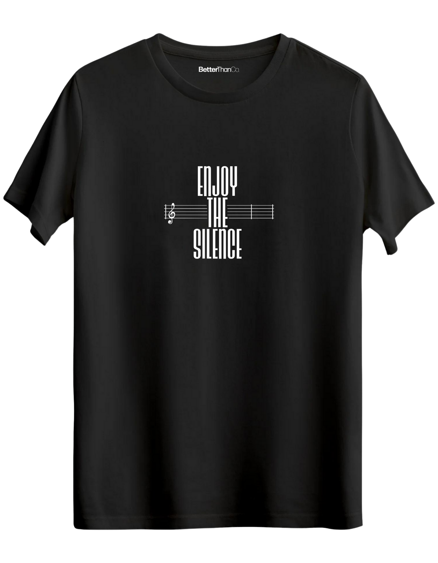 Enjoy The Silence Baskılı Bisiklet Yaka Regular T-shirt