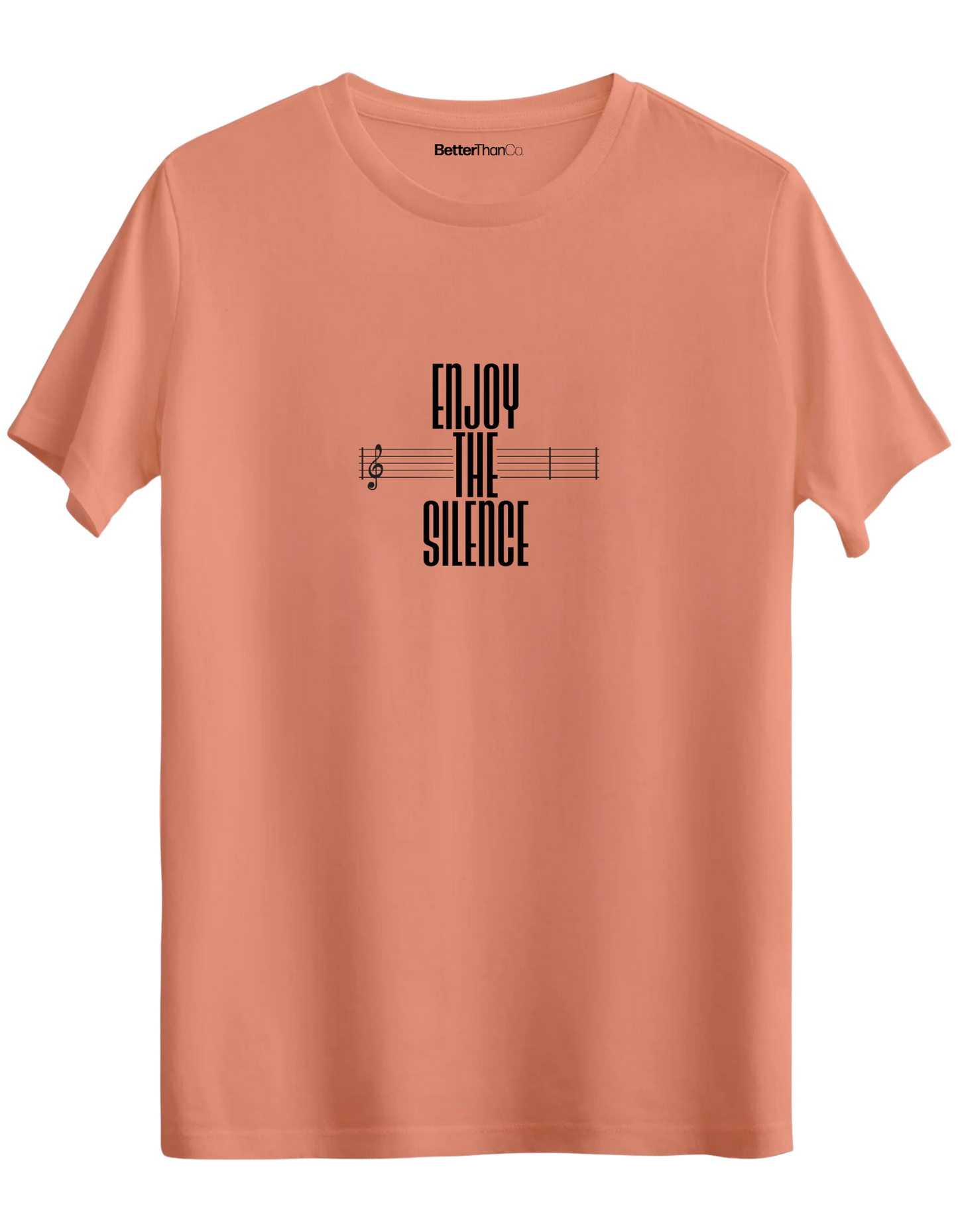 Enjoy The Silence Baskılı Bisiklet Yaka Regular T-shirt