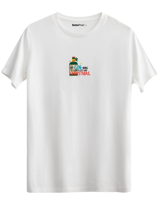 GIN-NING Baskılı Bisiklet Yaka Regular T-shirt