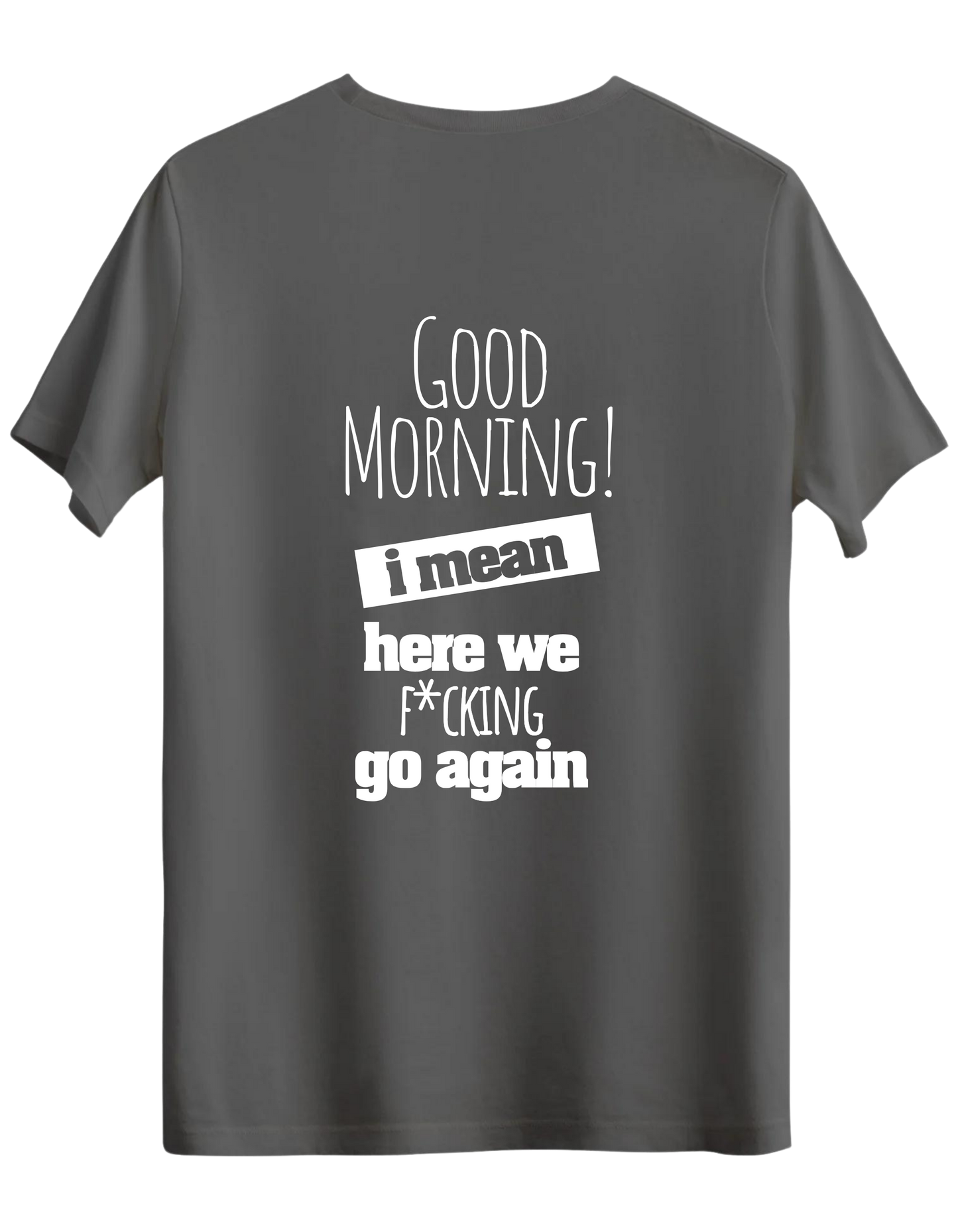 Good Morning Baskılı Bisiklet Yaka Regular T-shirt