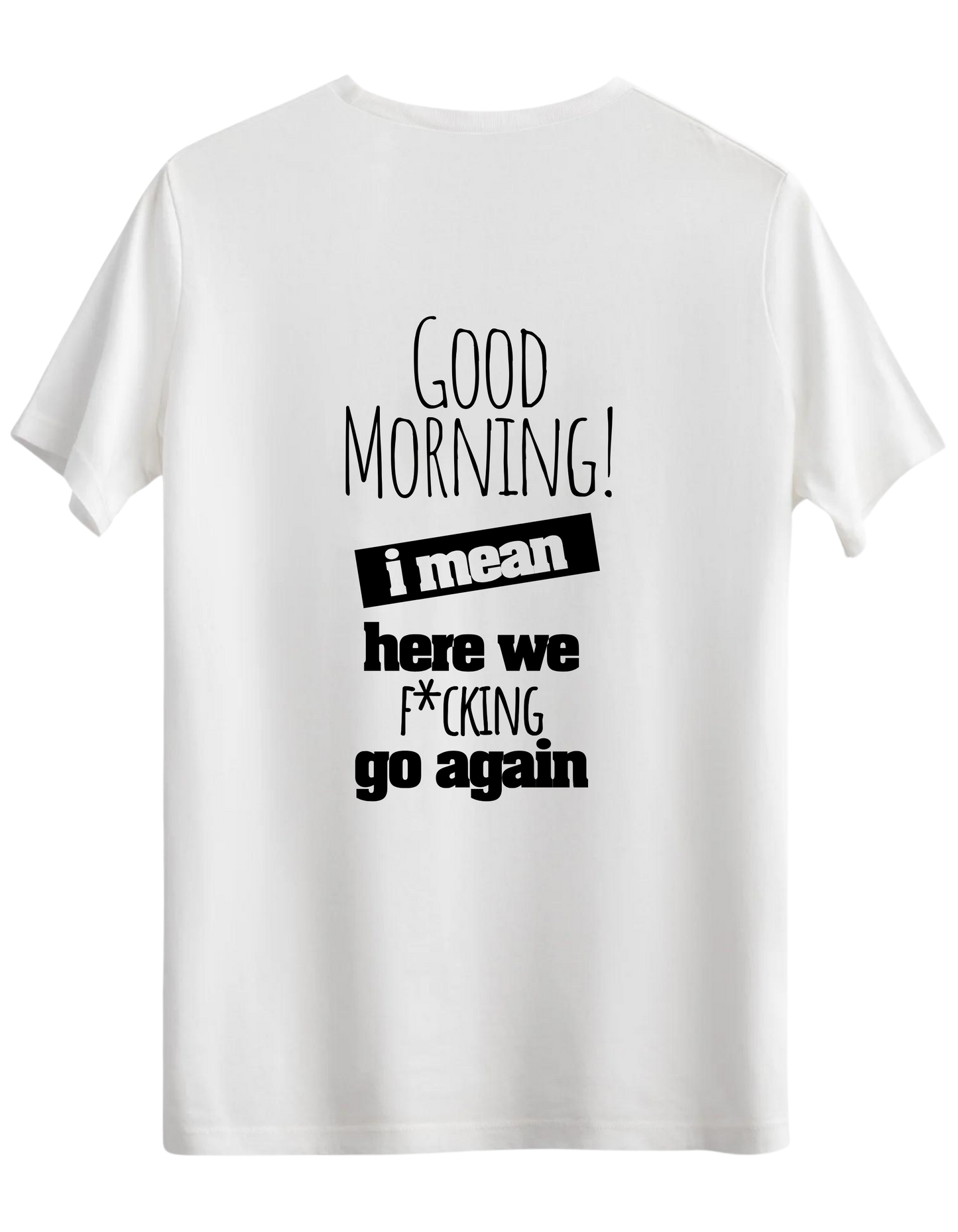 Good Morning Baskılı Bisiklet Yaka Regular T-shirt