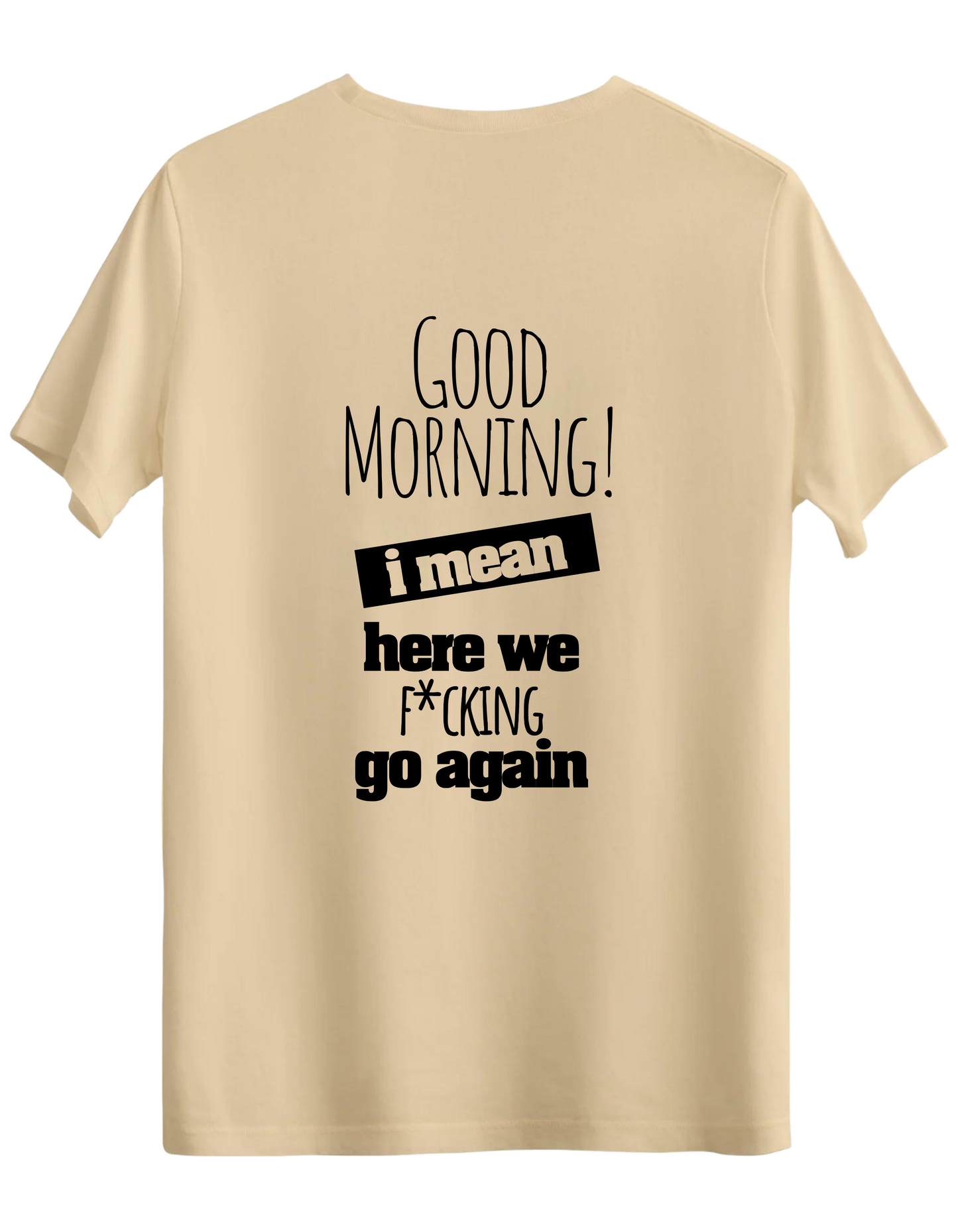 Good Morning Baskılı Bisiklet Yaka Regular T-shirt