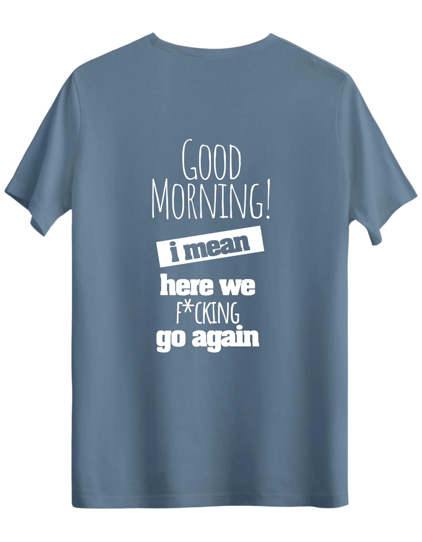 Good Morning Baskılı Bisiklet Yaka Regular T-shirt