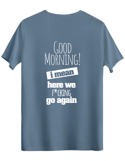 Good Morning Baskılı Bisiklet Yaka Regular T-shirt