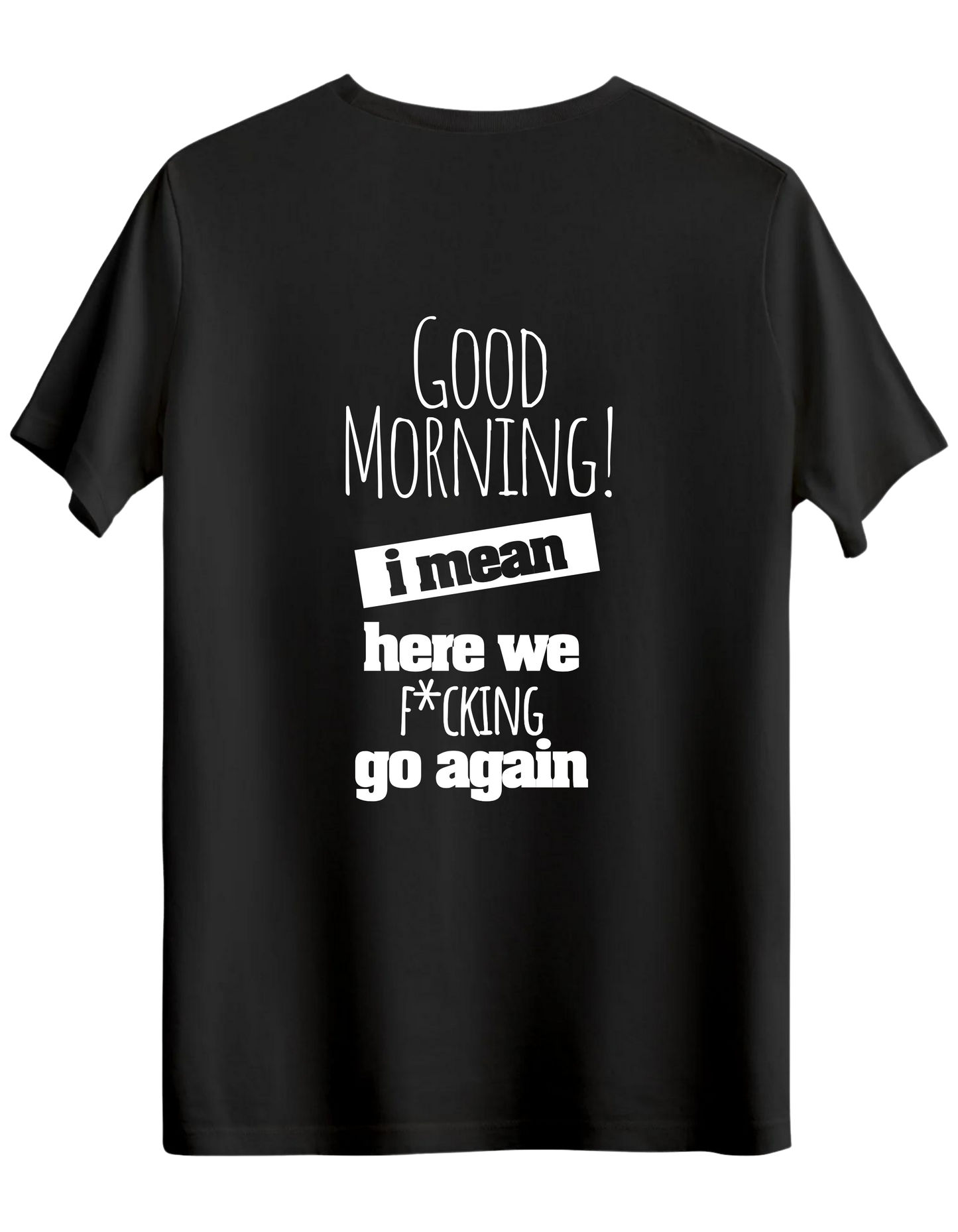 Good Morning Baskılı Bisiklet Yaka Regular T-shirt