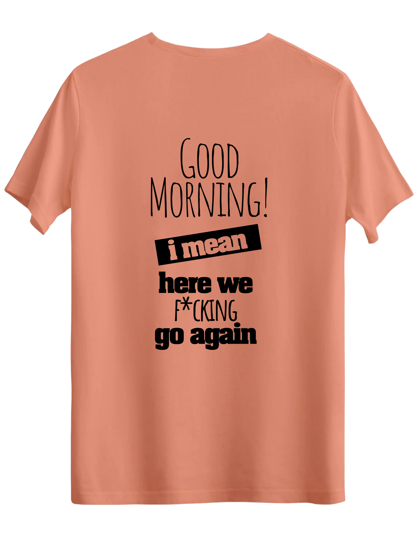 Good Morning Baskılı Bisiklet Yaka Regular T-shirt