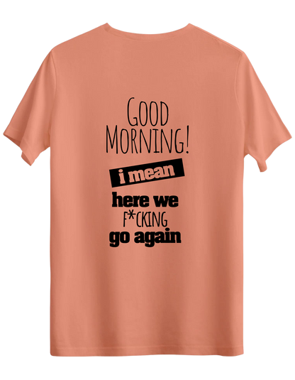 Good Morning Baskılı Bisiklet Yaka Regular T-shirt