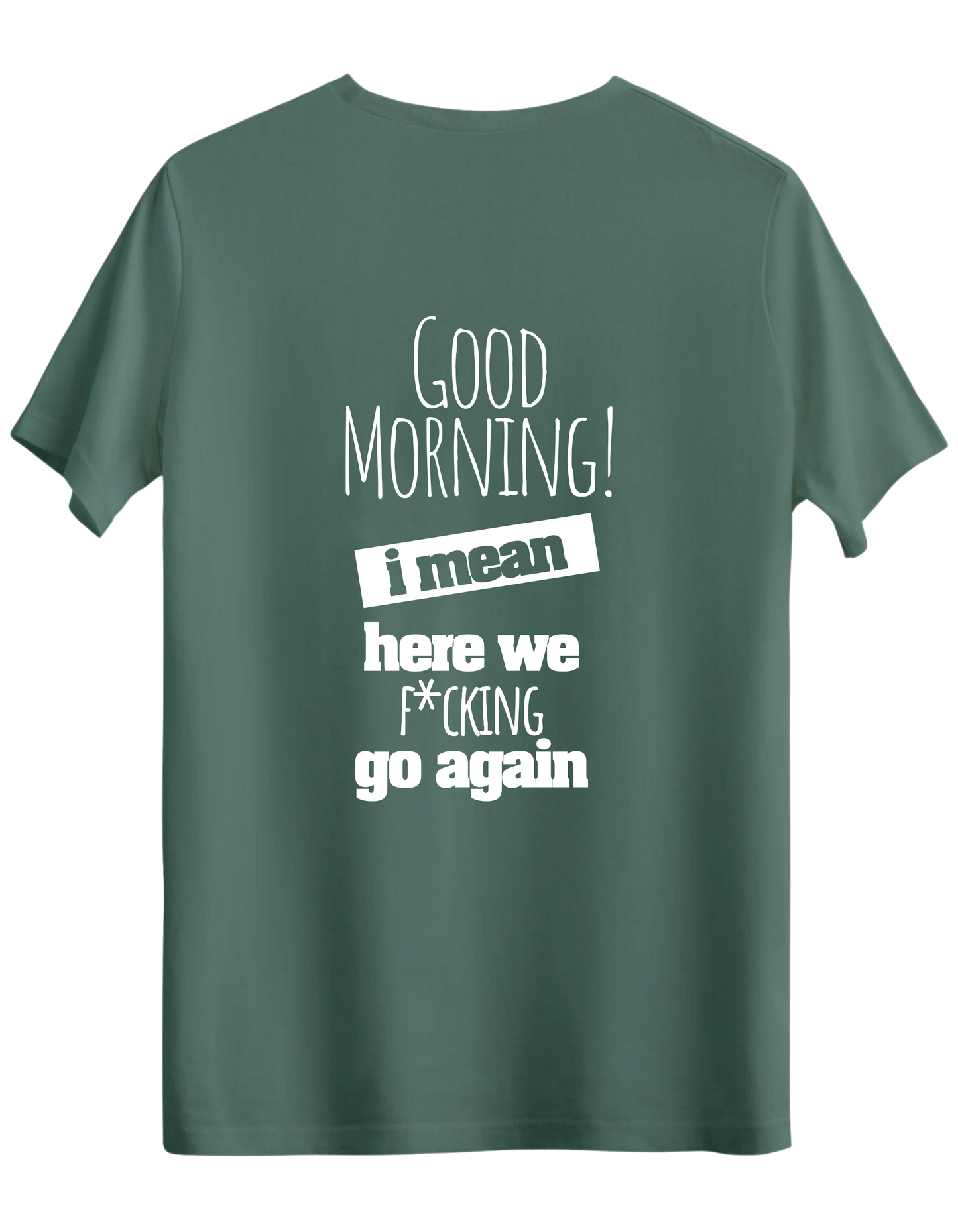 Good Morning Baskılı Bisiklet Yaka Regular T-shirt