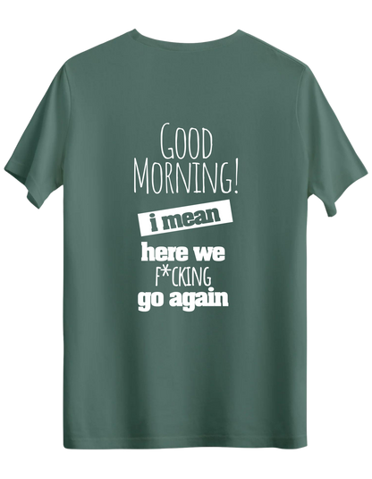 Good Morning Baskılı Bisiklet Yaka Regular T-shirt