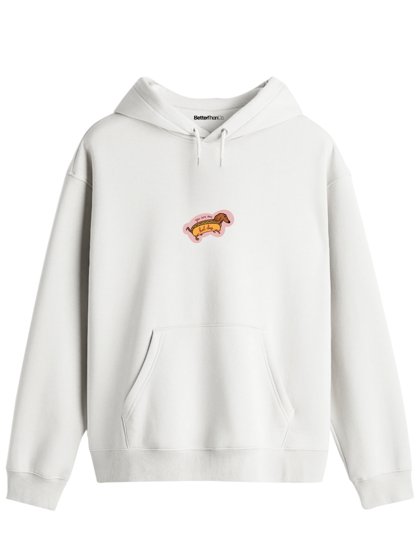 Hot Dog Baskılı Unisex Kapüşonlu Yaka Hoodie