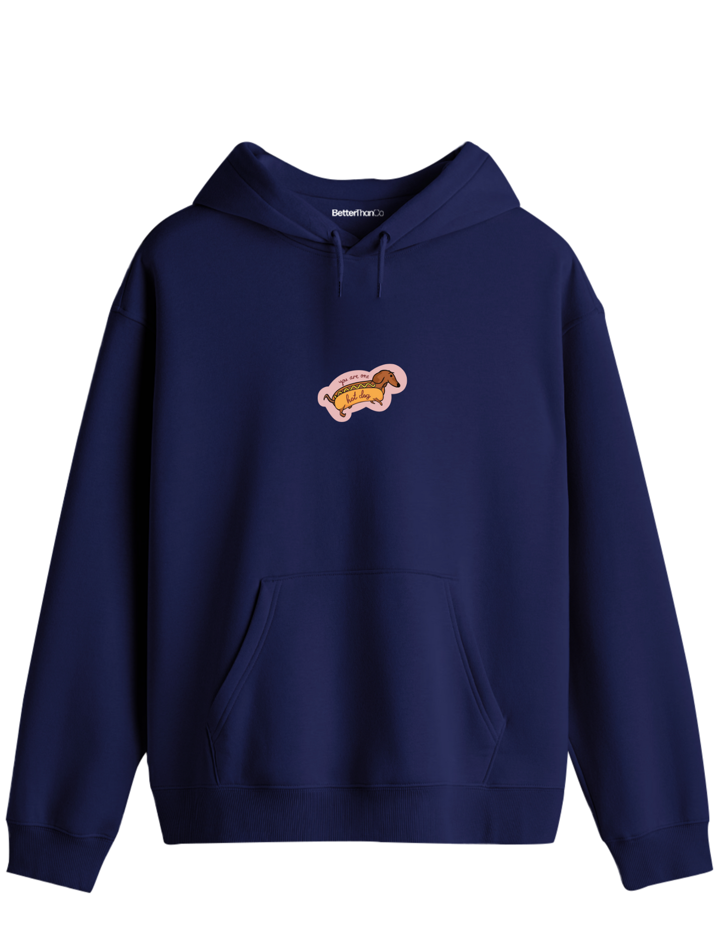 Hot Dog Baskılı Unisex Kapüşonlu Yaka Hoodie