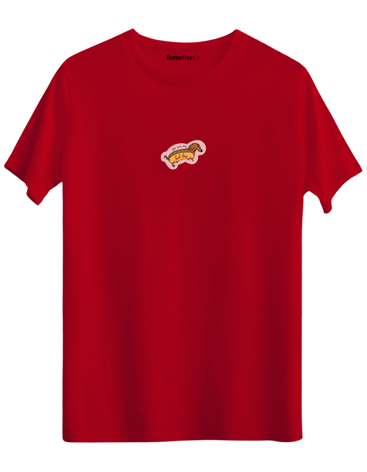 Hot Dog Baskılı Bisiklet Yaka Regular T-shirt