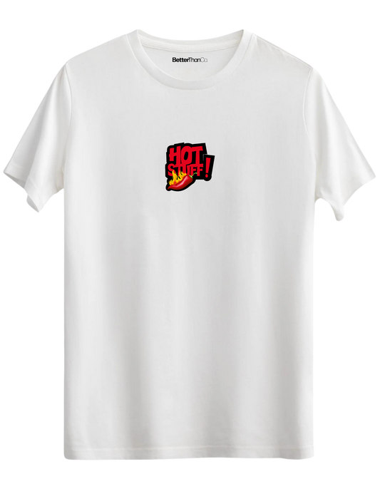 Hot Stuff Baskılı Bisiklet Yaka Regular T-shirt