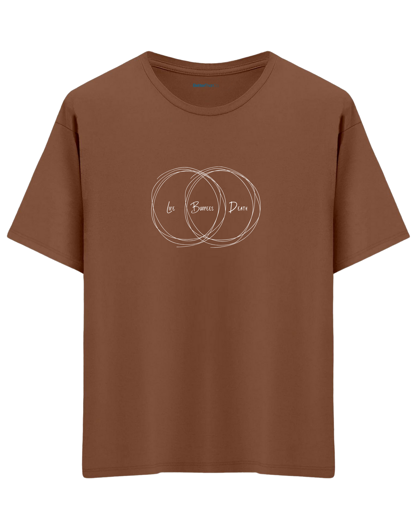Burpees Baskılı Bisiklet Yaka Oversize T-shirt