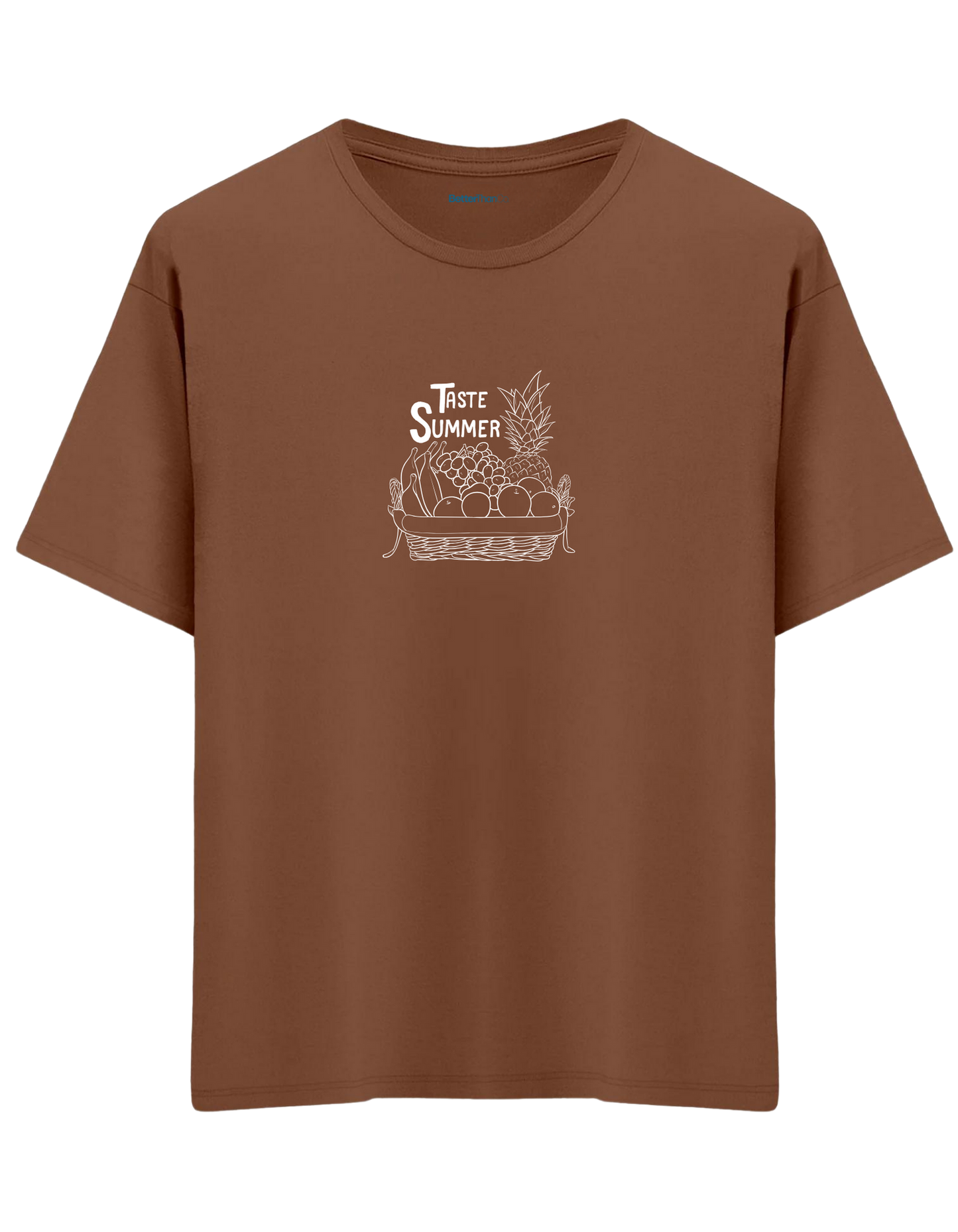 Taste Summer Baskılı Bisiklet Yaka Oversize T-shirt