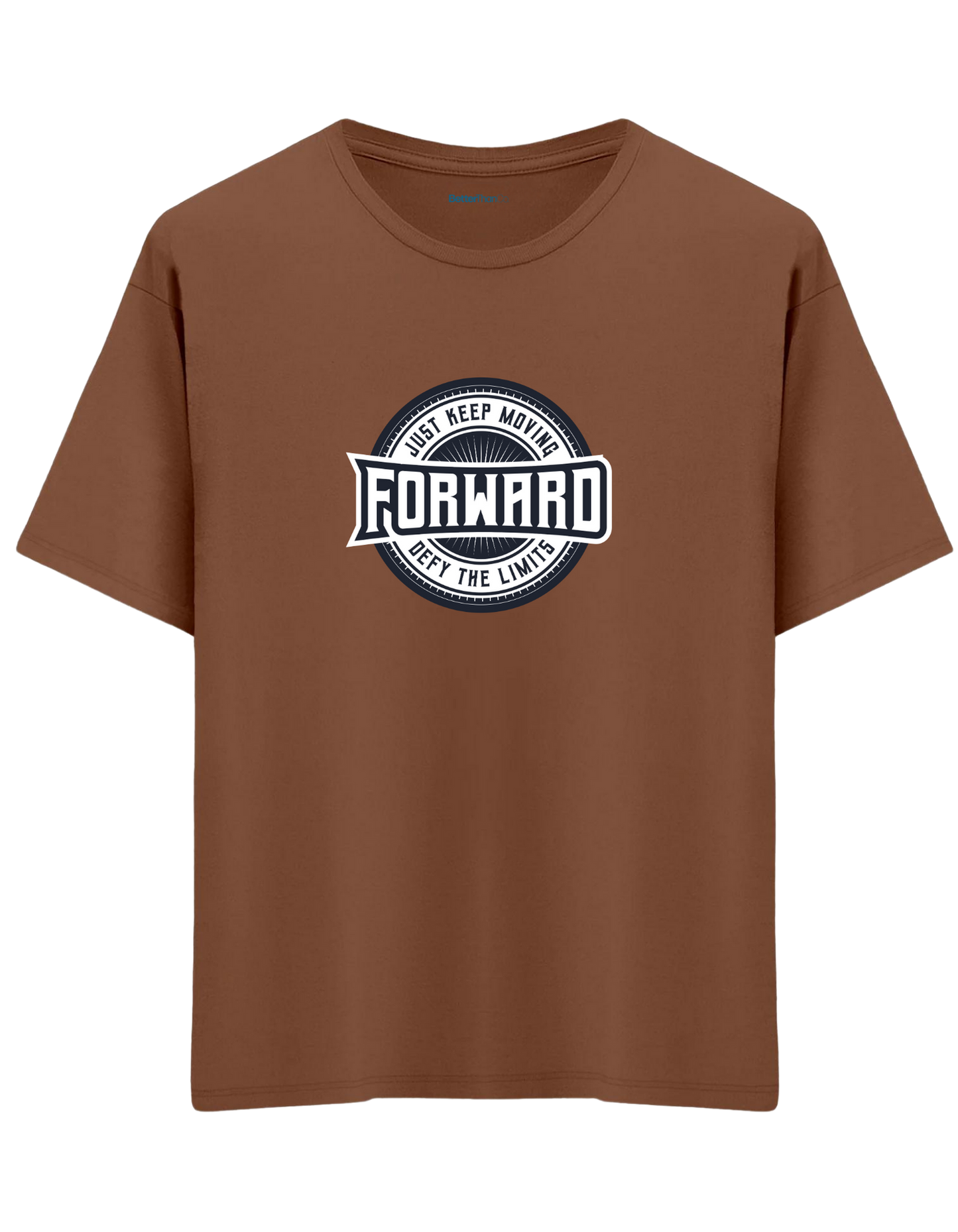 Forward Baskılı Bisiklet Yaka Oversize T-shirt