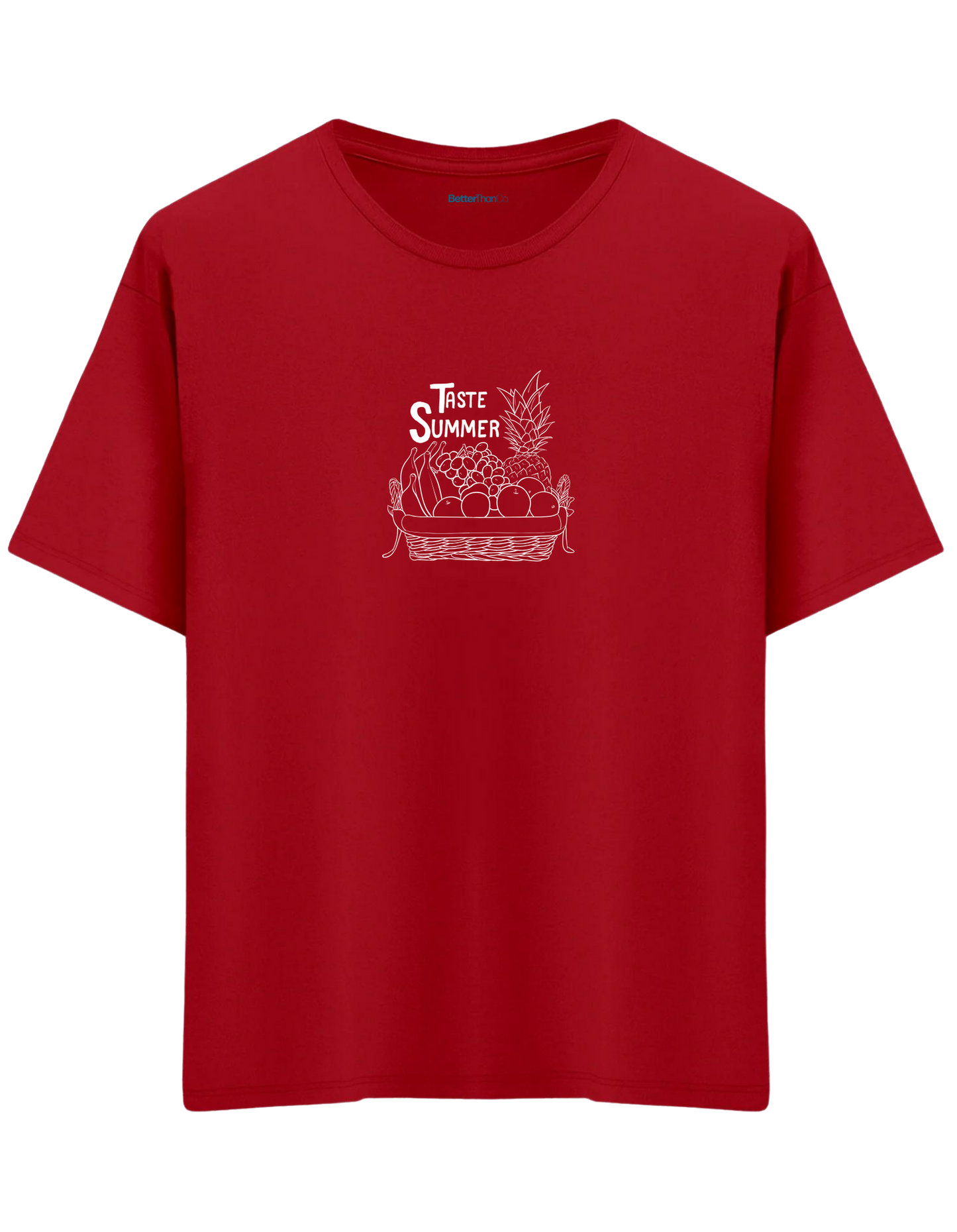 Taste Summer Baskılı Bisiklet Yaka Oversize T-shirt
