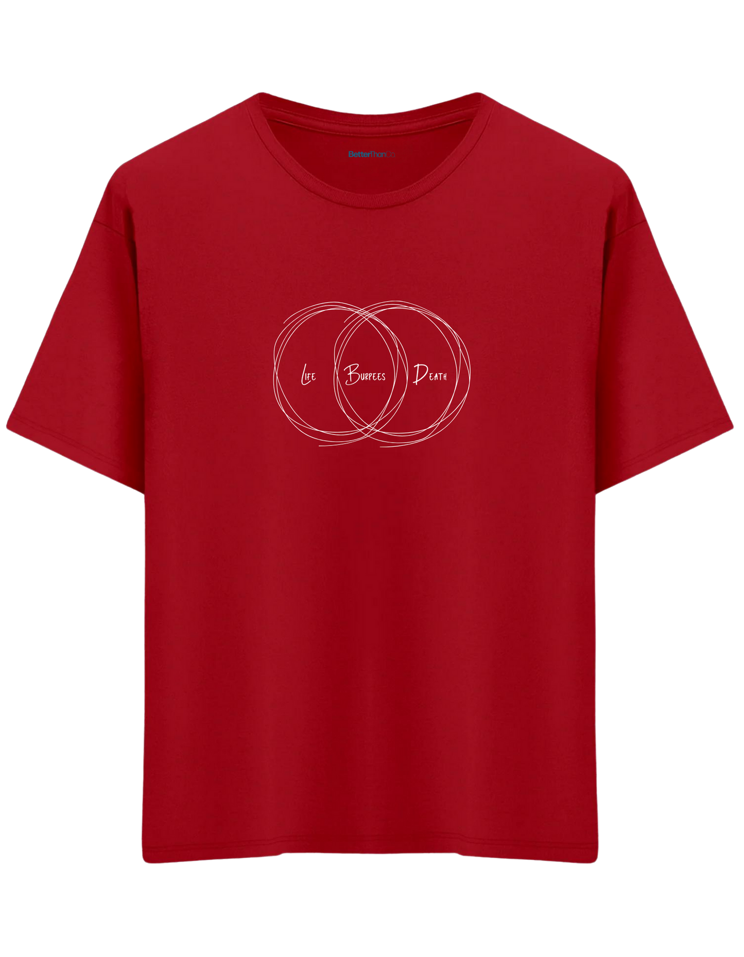 Burpees Baskılı Bisiklet Yaka Oversize T-shirt