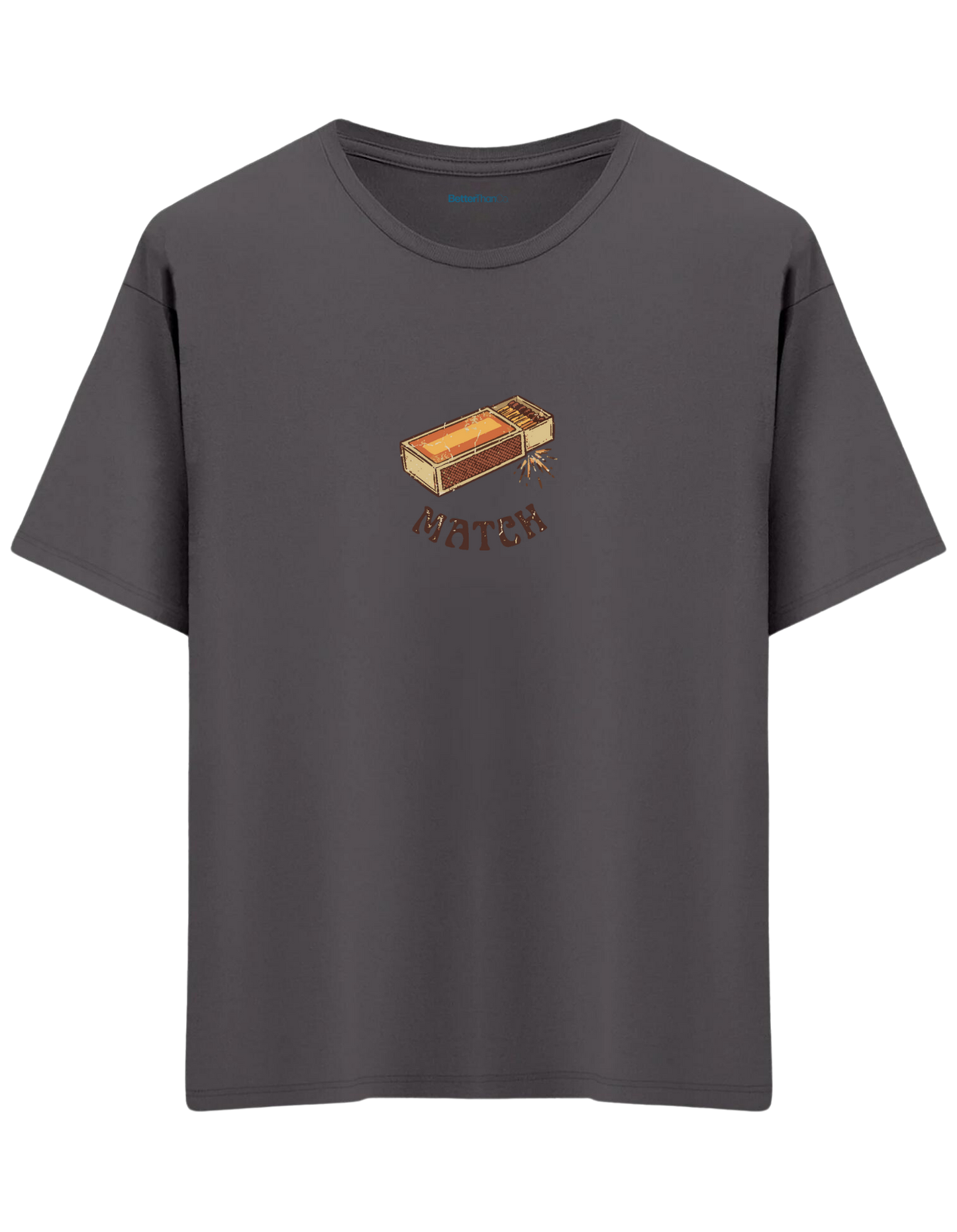 Match! Baskılı Bisiklet Yaka Oversize T-shirt