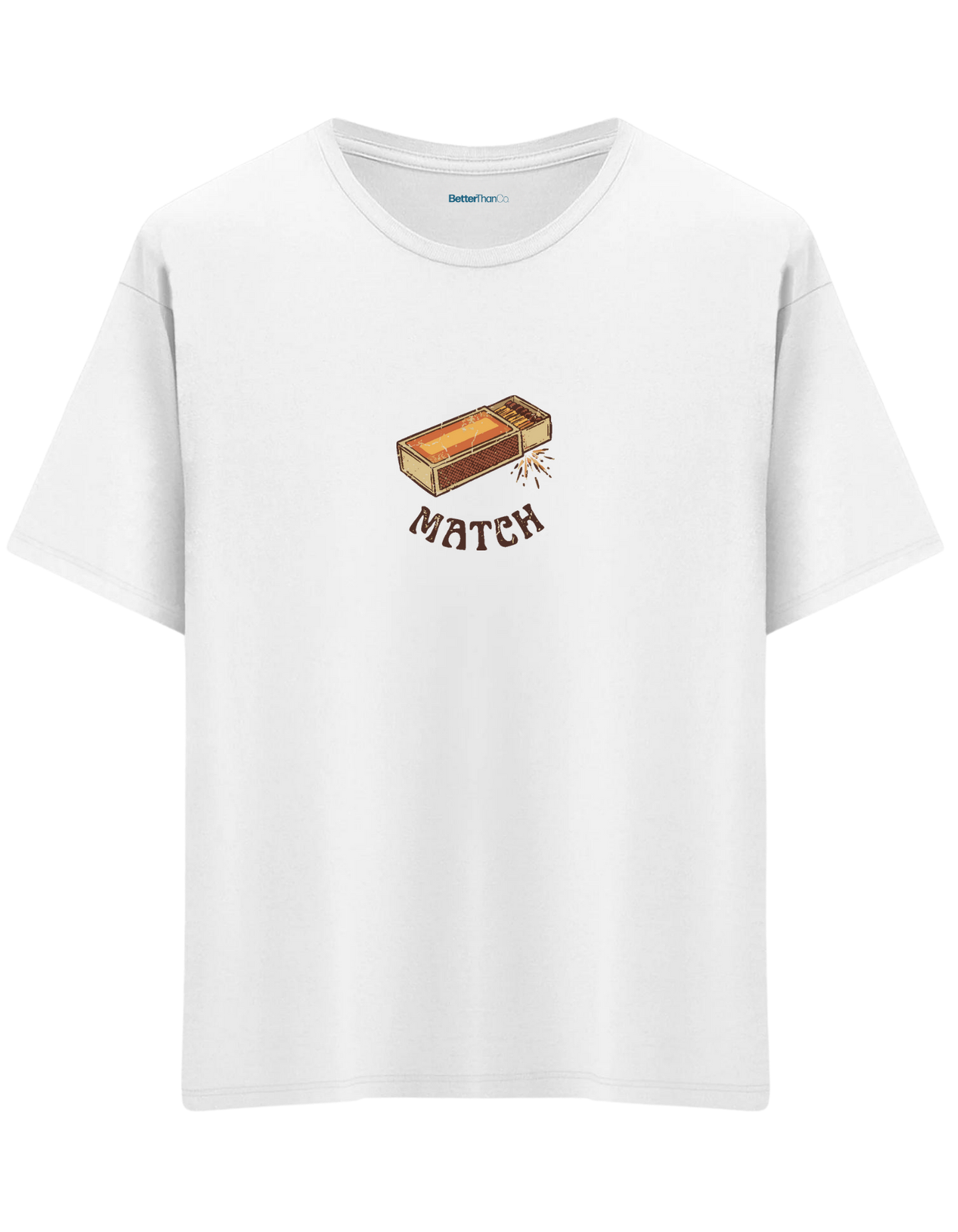 Match! Baskılı Bisiklet Yaka Oversize T-shirt