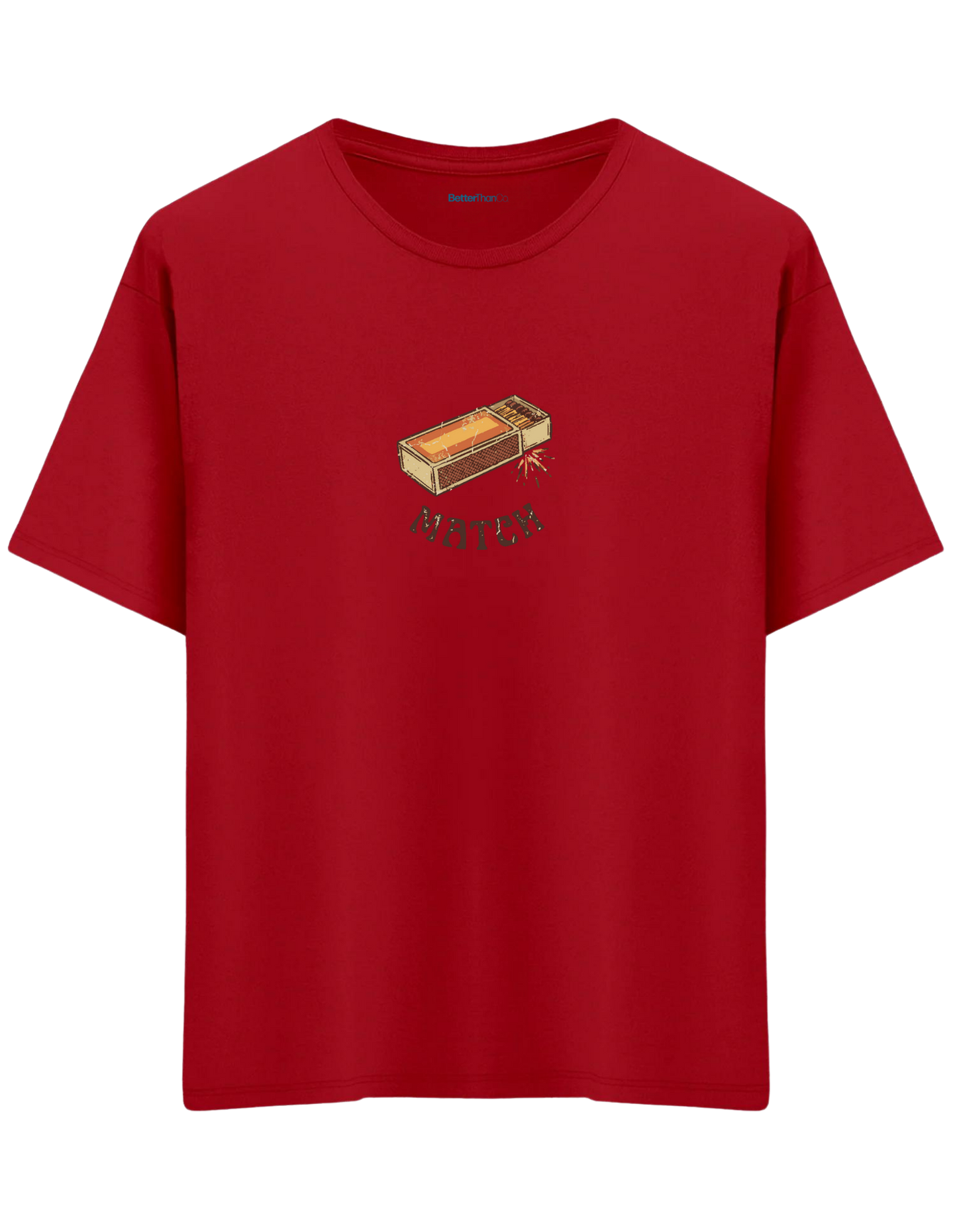 Match! Baskılı Bisiklet Yaka Oversize T-shirt