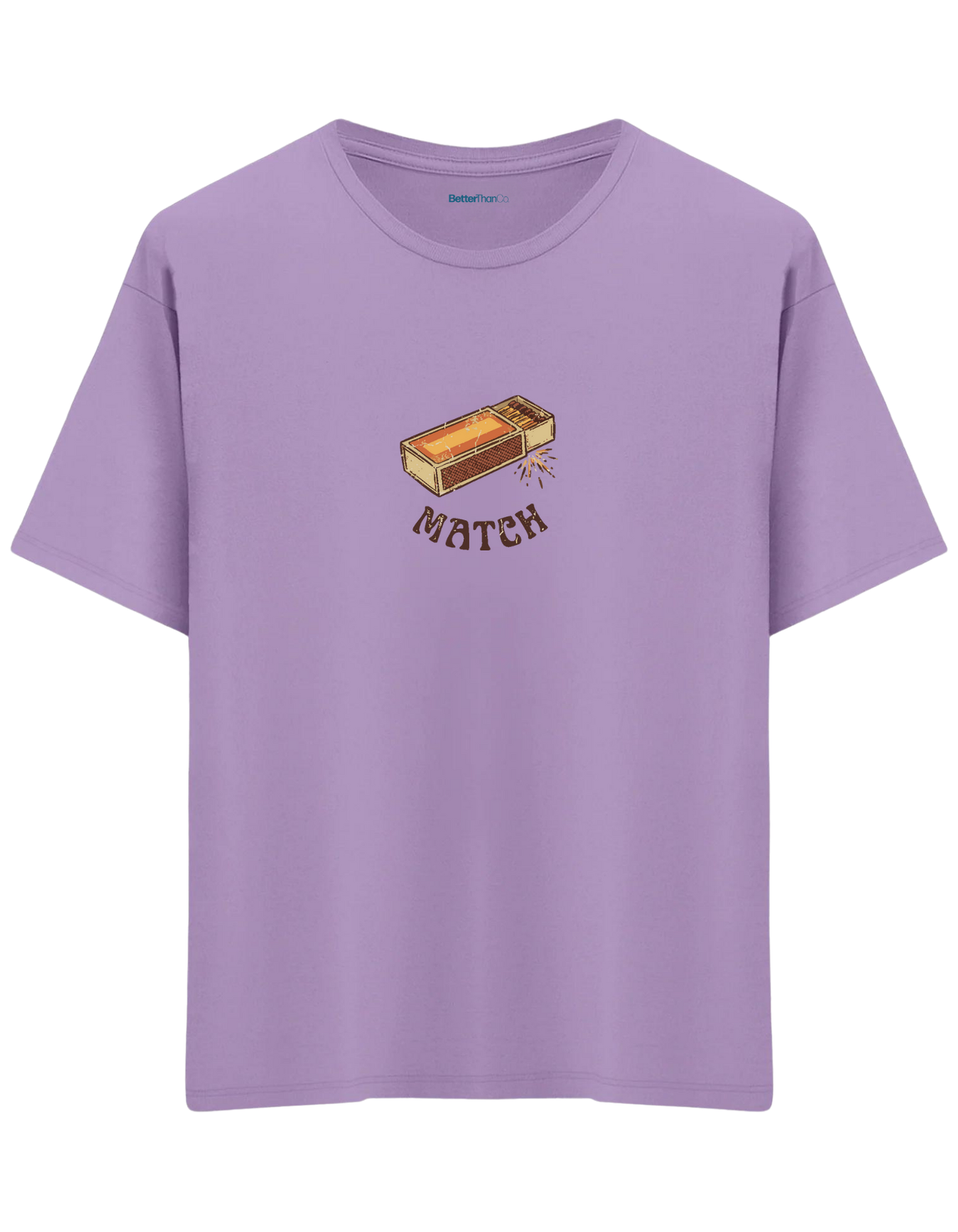 Match! Baskılı Bisiklet Yaka Oversize T-shirt