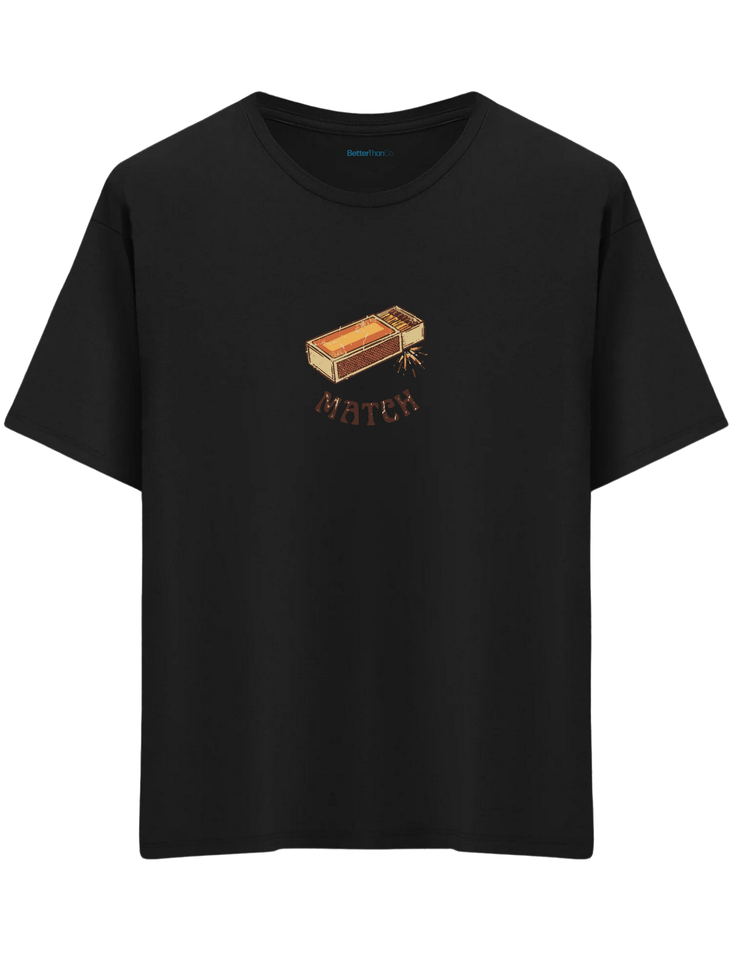 Match! Baskılı Bisiklet Yaka Oversize T-shirt