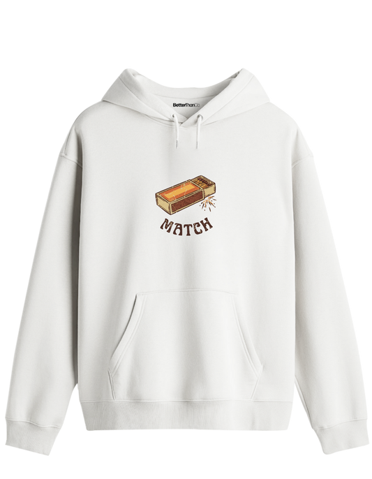 Match! Baskılı Unisex Kapüşonlu Yaka Hoodie