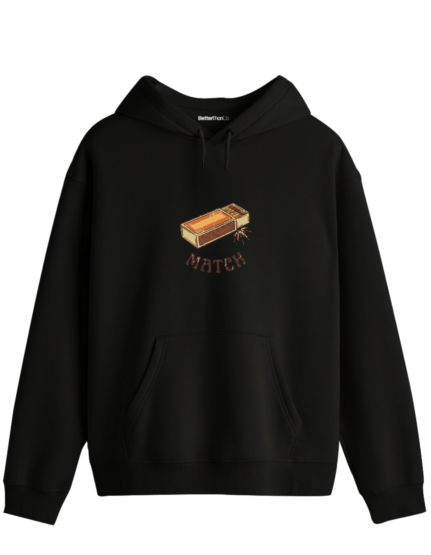 Match! Baskılı Unisex Kapüşonlu Yaka Hoodie